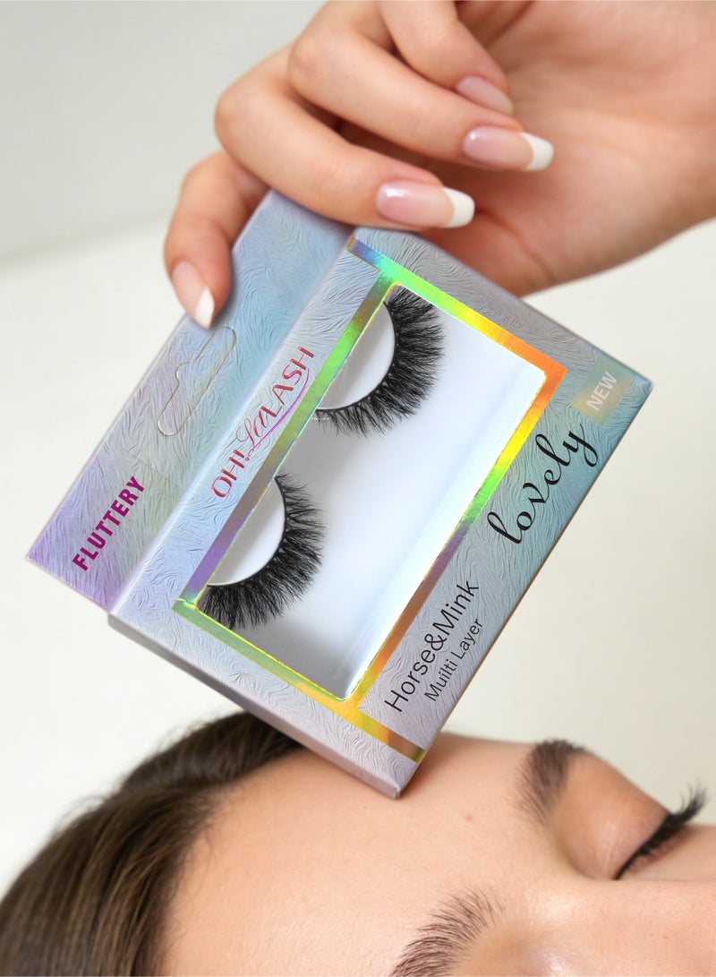 OH! LALASH Fluffy volume false eyelashes for a natural look - perfect for daily wear and events. - Image 1
