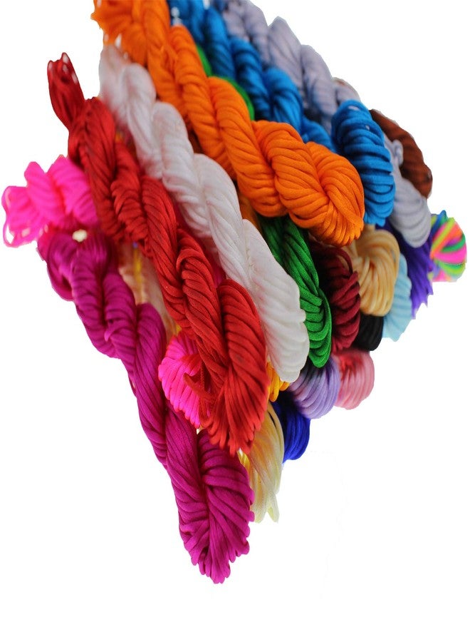 Pamir Tong 1.5mm Nylon Satin Cord for Jewelry Making 300 Yards Satin Rattail Silk Cord-Assortment Friendship Bracelet Cords-Beading Thread String for Lanyard-Bracelet-Necklace-DIY Crafts - Image 2