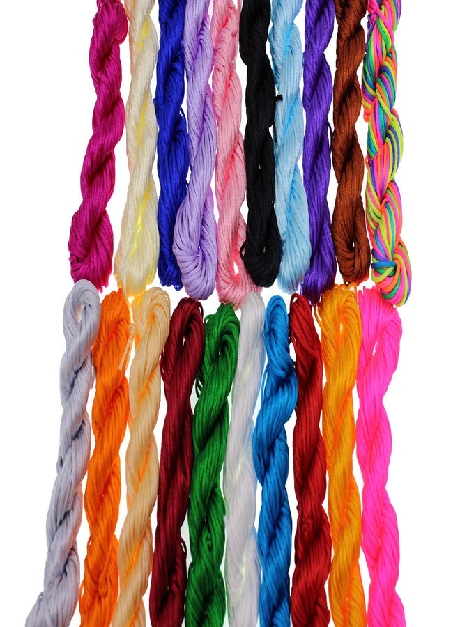 Pamir Tong 1.5mm Nylon Satin Cord for Jewelry Making 300 Yards Satin Rattail Silk Cord-Assortment Friendship Bracelet Cords-Beading Thread String for Lanyard-Bracelet-Necklace-DIY Crafts - Image 1