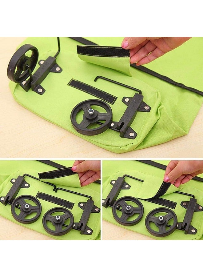 Yorten Lightweight Shopping Trolley Bag with Wheels Folding Travel Luggage Bag Vegetable Grocery Carry Bag Portable Trolley Bag Plus Hand Bag 3 in 1 (Multicolor) - Image 4