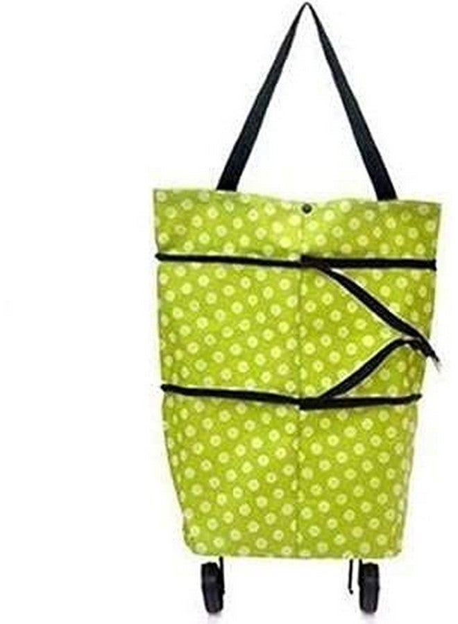 Yorten Lightweight Shopping Trolley Bag with Wheels Folding Travel Luggage Bag Vegetable Grocery Carry Bag Portable Trolley Bag Plus Hand Bag 3 in 1 (Multicolor) - Image 1