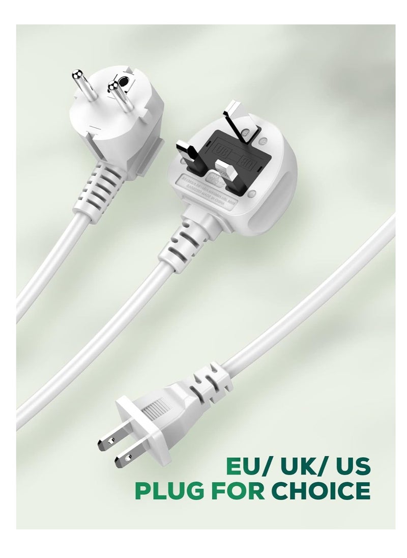 LDNIO Power Strip Protector With5 Ac Outlets And 6 Usb Charging Ports Power Socket, With 2M Cord 2500w - SC5614 White  - Image 5