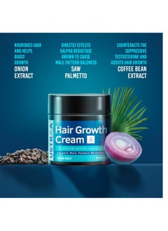 Ustraa USTRAA Hair Growth Cream with Onion Extract Blackseed Oil Boosts hair growth Prevents hair fall 100g  - Image 2