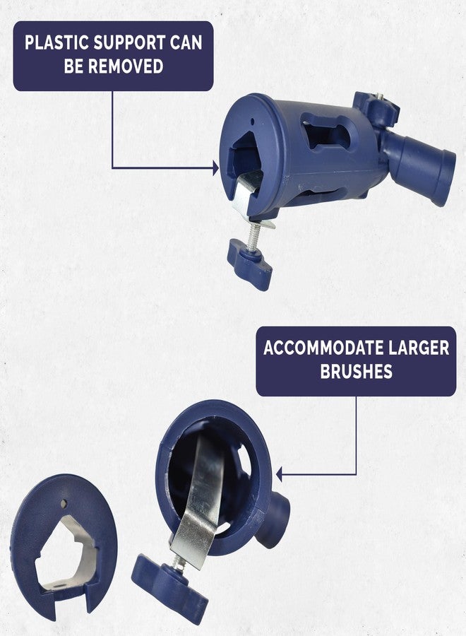 Fox Trot Foxtrot Multi-Angle Paint Brush Extender - Extension Pole Attachment Holder for Paint Brush, Roller, Scraper - Rotating Head, Secure Handle Grip - Easily Reach Ceilings, Walls, Corner Edges - Blue - Image 2