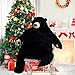 SNOWOLF Djungelskog Bear Giant Simulation Bear Toy Stuffed Animal Plush Doll Huge Cuddly American Wildlife Black Bear for Home Decoration Valentines Birthday Gift 393 in100 cm Black - Image 4