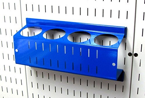 Wall Control Pegboard Spray Can Holder Bracket and Aerosol Can Organizer for Wall Control Pegboard and Slotted Tool Board - Blue - Image 3