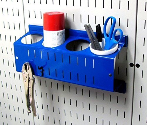 Wall Control Pegboard Spray Can Holder Bracket and Aerosol Can Organizer for Wall Control Pegboard and Slotted Tool Board - Blue - Image 5