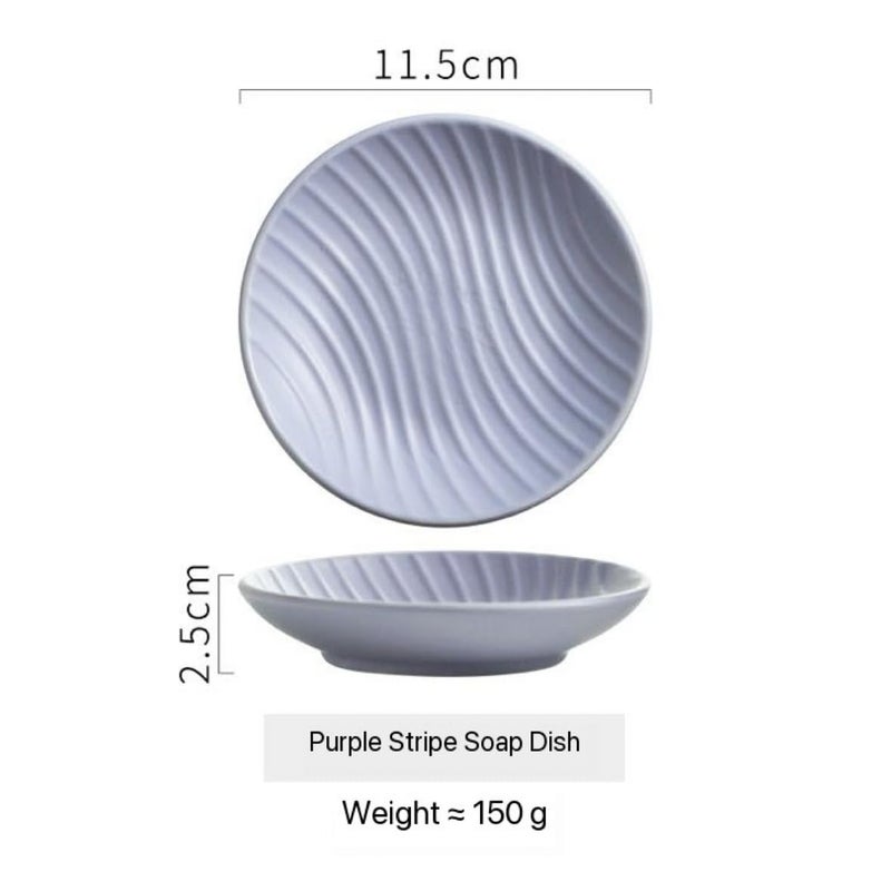 FabSeasons Round Soap Dish Holder- Modern Ceramic Hand Soap Holder, Bar Soap Holder, Soap Tray, Soap Saver for Bathroom, Kitchen Sink, Shower, Countertop, Easy to Clean - Image 2