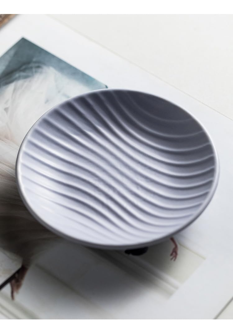 FabSeasons Round Soap Dish Holder- Modern Ceramic Hand Soap Holder, Bar Soap Holder, Soap Tray, Soap Saver for Bathroom, Kitchen Sink, Shower, Countertop, Easy to Clean - Image 3