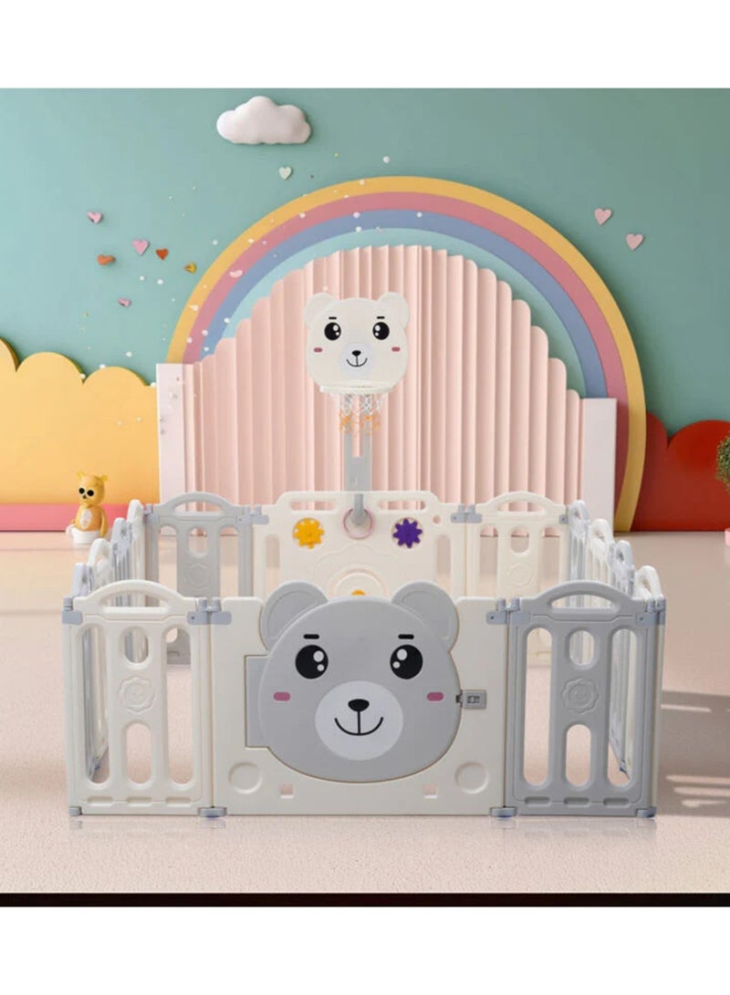 جساي تويز قابلة للطي قابلة للطي قابلة للطي البلاستيك سياج الطفل - Image 4