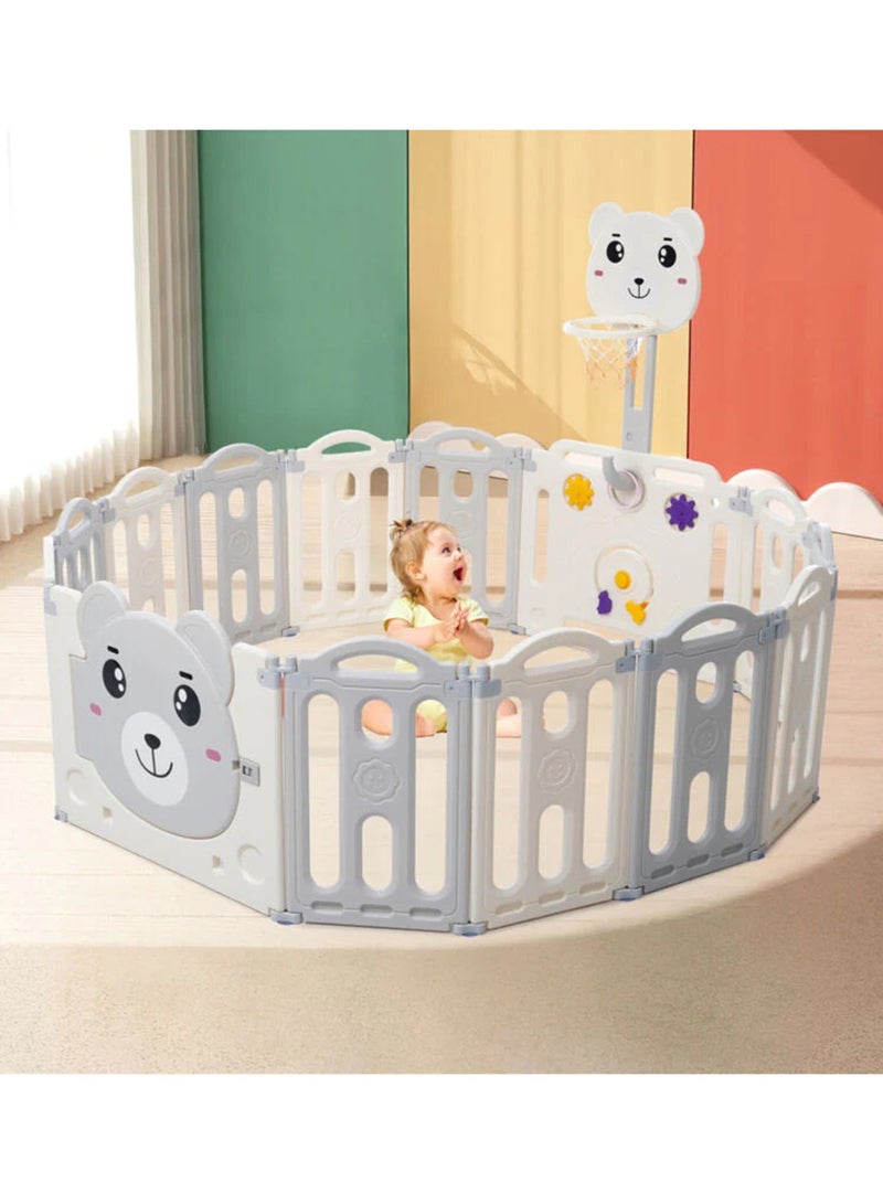 جساي تويز قابلة للطي قابلة للطي قابلة للطي البلاستيك سياج الطفل - Image 5