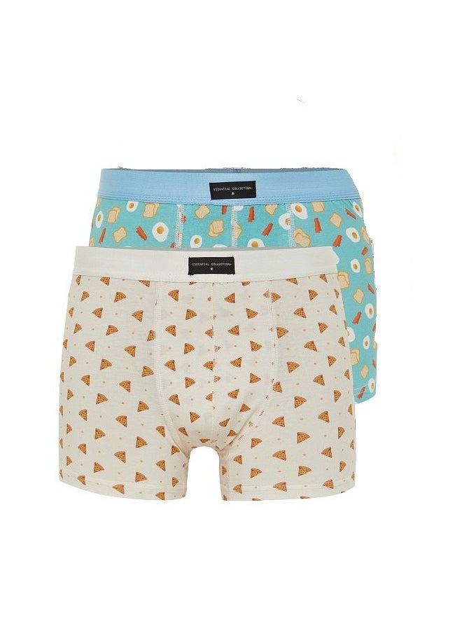 trendyol 3-Pack Multi Color Food Patterned Cotton Boxer TMNSS24BX00007  - Image 1