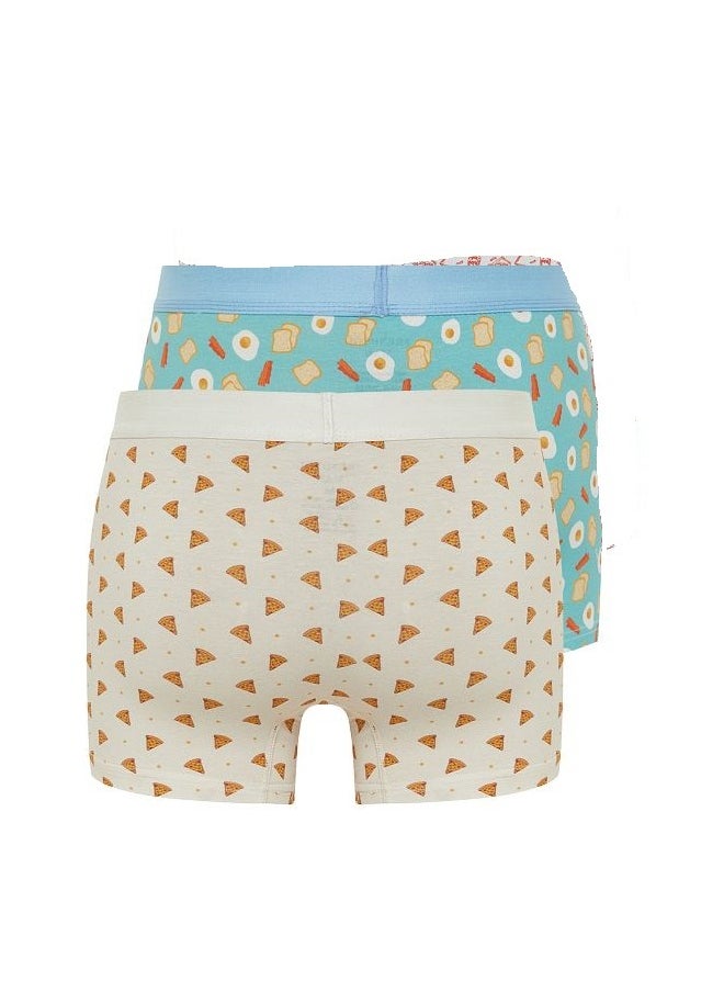 trendyol 3-Pack Multi Color Food Patterned Cotton Boxer TMNSS24BX00007  - Image 2