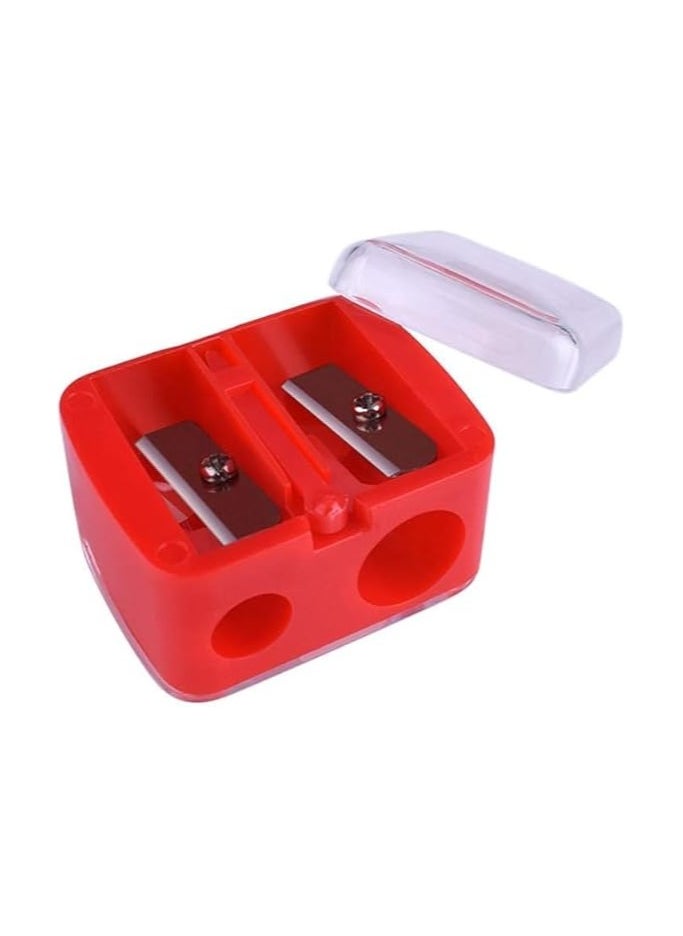 Generic Dual Pencil Sharpener for Eyebrow & Eye Pencils – 2-Hole Design for Precise Makeup  - Image 1