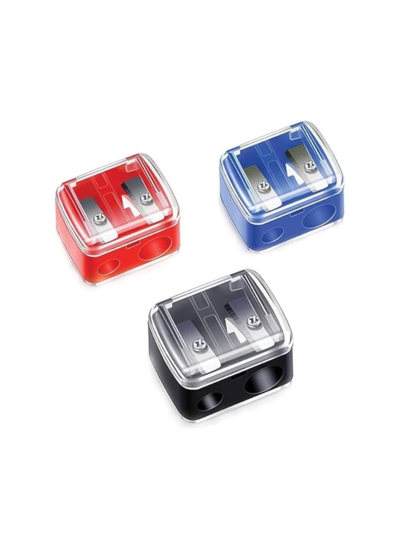 Generic Dual Pencil Sharpener for Eyebrow & Eye Pencils – 2-Hole Design for Precise Makeup  - Image 2