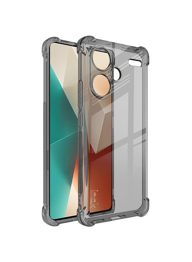 لحافظة Xiaomi Redmi Note 13 Pro Plus 5G الحصرية، مصنوعة من السيليكون المضاد للصدمات والمتينة بسماكة فائقة الرقة، توفر حماية شاملة للغطاء الخلفي مع تصميم رباعي للوسائد الهوائية للحماية من السقوط.