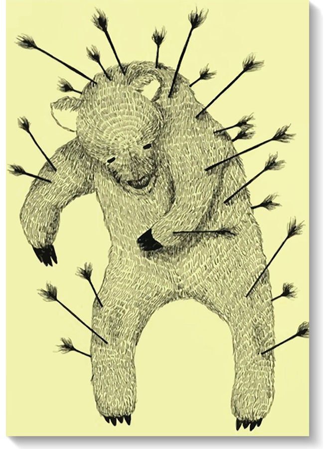 RYN Bear Wall Art Multicolour 40x60cm - Image 1