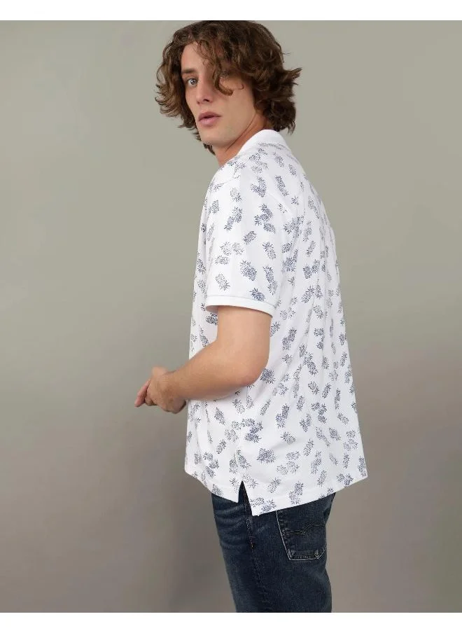 امريكان ايجل AE Flex Pique Printed Polo Shirt