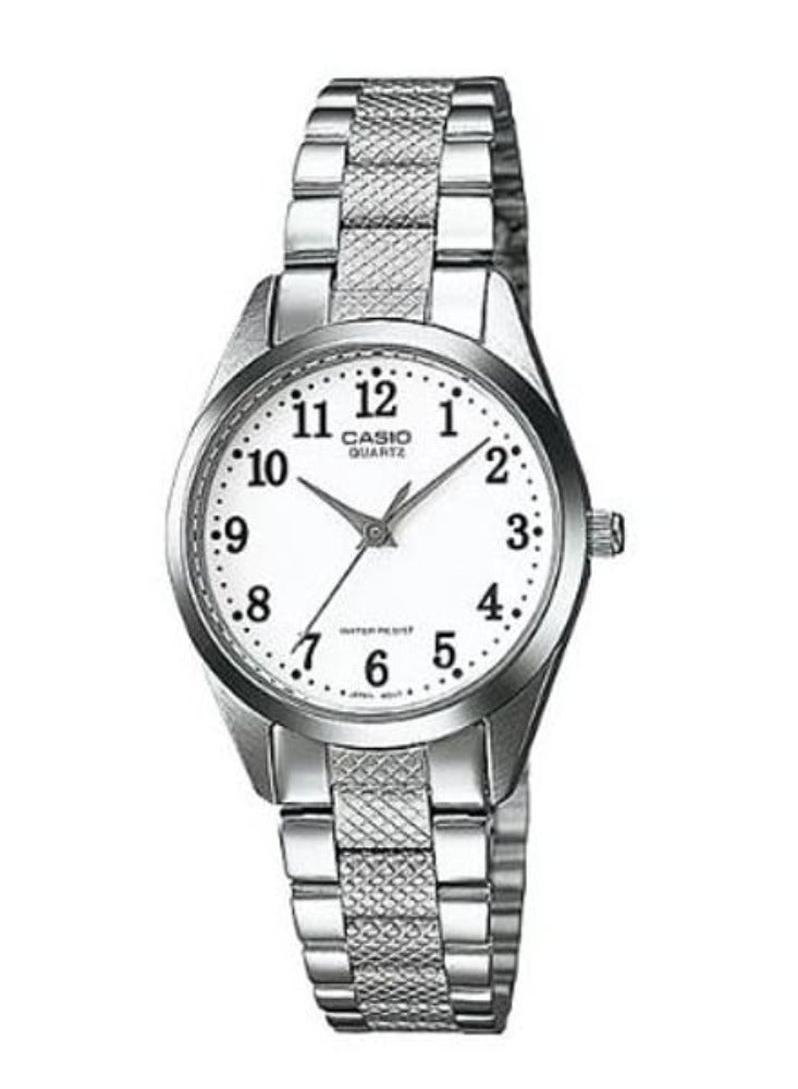 CASIO Analog Quartz White DIal Stainless Steel Women's Watch LTP-1274D-7B