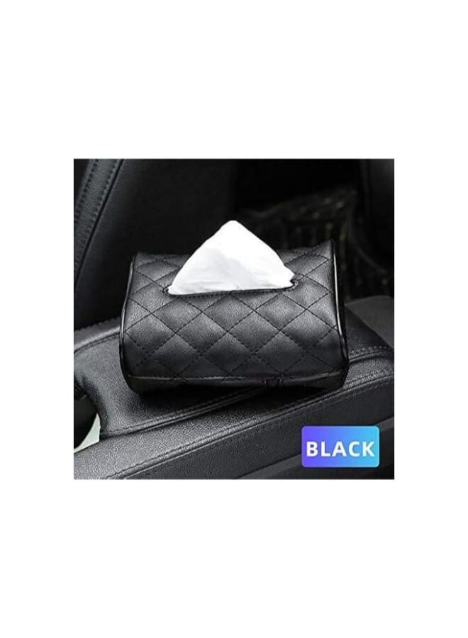 Generic Leather Car Tissue Holder - Luxury and Elegant Design - Headrest Mount - Easy to Install and Use - Organizes Your Car and Stores Tissues  - Image 4