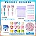 CY2SIDE 12 Pack Axolotl Squeeze Toys Party Favor Gift Set Included Random Slow Rising Squishy Toys 4in1 Ballpoint Pen Cute Stickers and Organza Bag Axolotl Party Goodie Bag Fillers for Kids Reward - Image 4