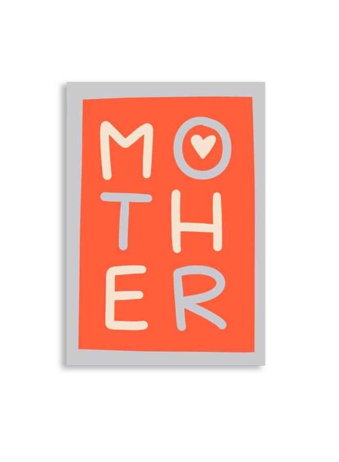 Greeting card MOTHER WORD SIMPLE