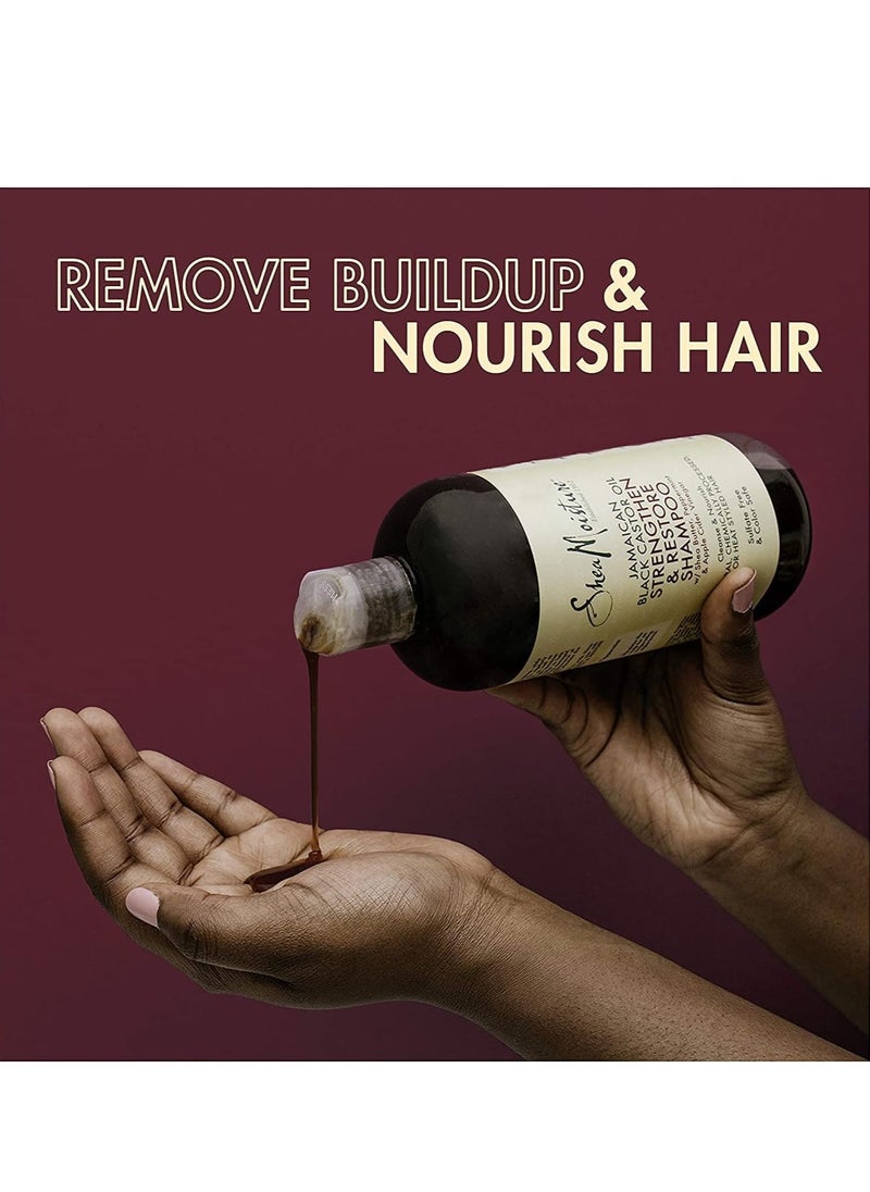 SheaMoister - SheaMoisture Jamaican Black Castor Oil Shampoo - Strengthen and Restore Hair, 13 oz (384 ml) - Image 1