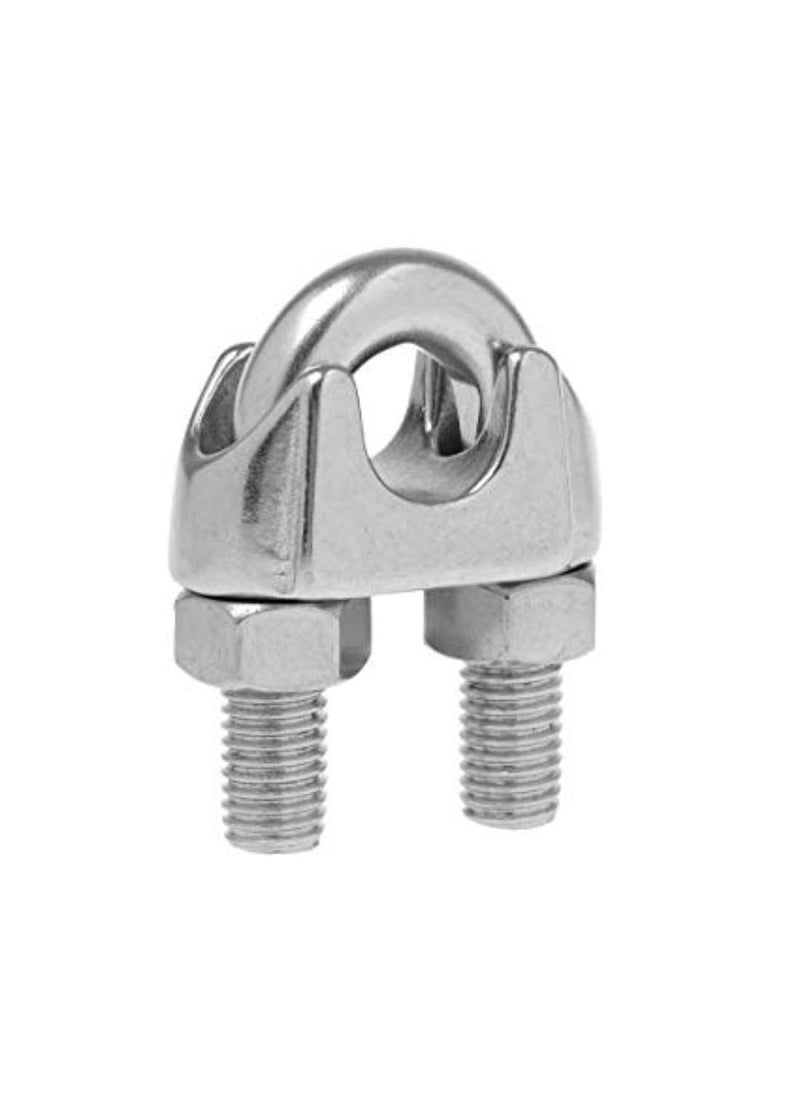 DIY Crafts - DIY Crafts Pack of 25 Pcs, Bolt - U Steel, Silver Steel U - Bolt Type Wire Rope Clip Clamp Regular for BOAD Heavy Duty U-Bolt Type Wire (Pack of 25 Pcs, Bolt - U Steel) - Image 1