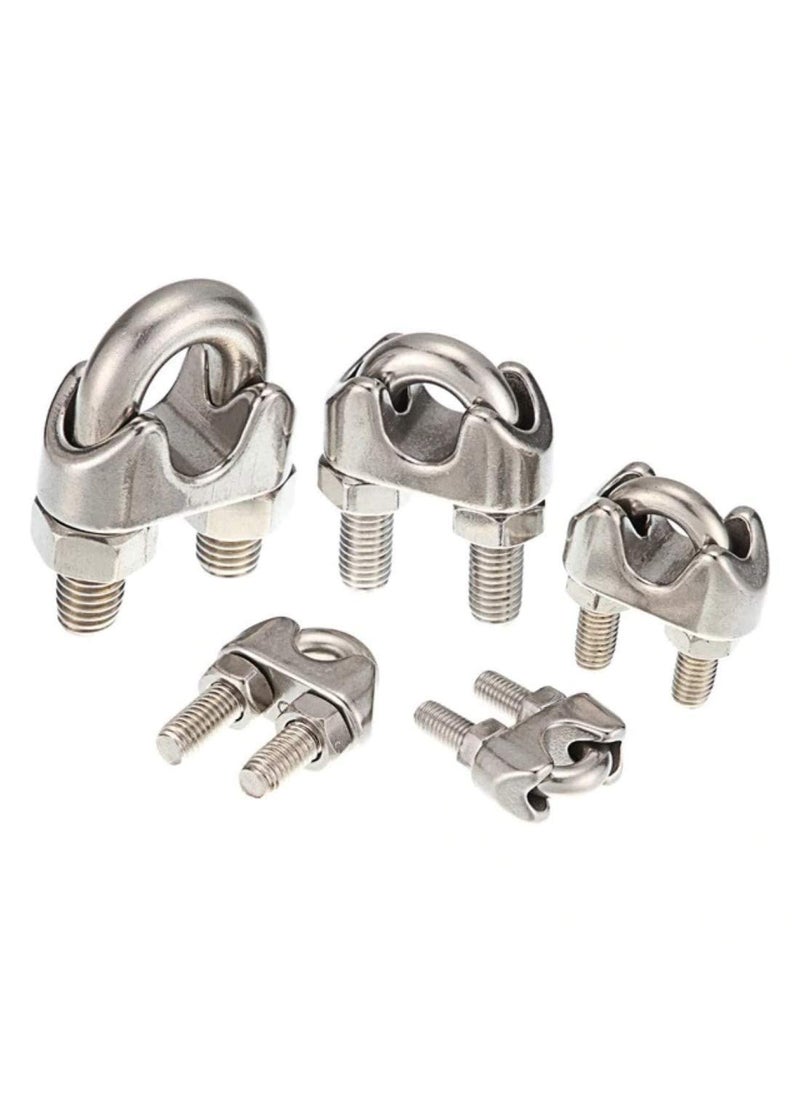 DIY Crafts - DIY Crafts Pack of 25 Pcs, Bolt - U Steel, Silver Steel U - Bolt Type Wire Rope Clip Clamp Regular for BOAD Heavy Duty U-Bolt Type Wire (Pack of 25 Pcs, Bolt - U Steel) - Image 1