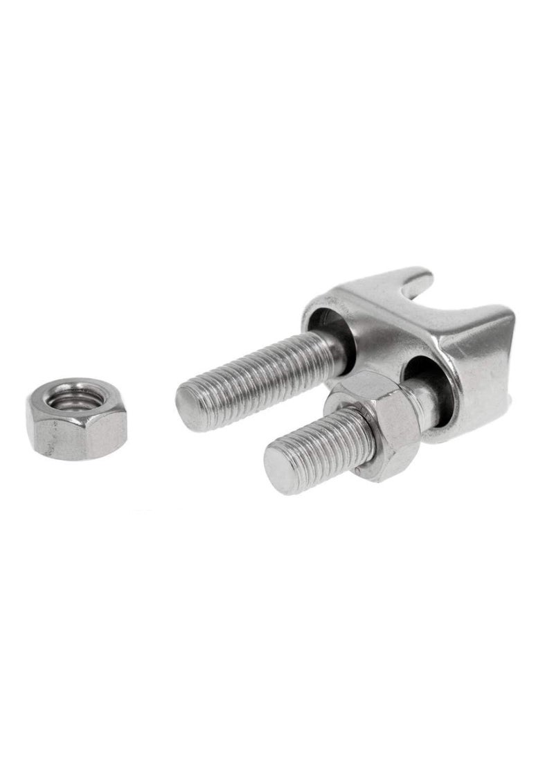 DIY Crafts - DIY Crafts Pack of 25 Pcs, Bolt - U Steel, Silver Steel U - Bolt Type Wire Rope Clip Clamp Regular for BOAD Heavy Duty U-Bolt Type Wire (Pack of 25 Pcs, Bolt - U Steel) - Image 1