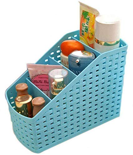 Mahaware Plastic Multipurpose Storage Basket Rack Desk Organizer with 4 Sections for Stationery Pen Stand | Cutlery Stand | Bathroom Stand | Set of 2 | Multicolour, regular (MIC6949) - Image 5