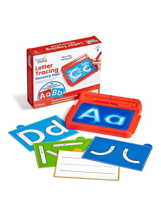 hand2mind hand2mind Letter Tracing Sensory Pad, Reusable Handwriting Practice for Kids 3-5, Learn to Write, Letter Tracing Board, Toddler Writing Practice, Montessori Alphabet Toys, Preschool Learning Toys  - Image 1