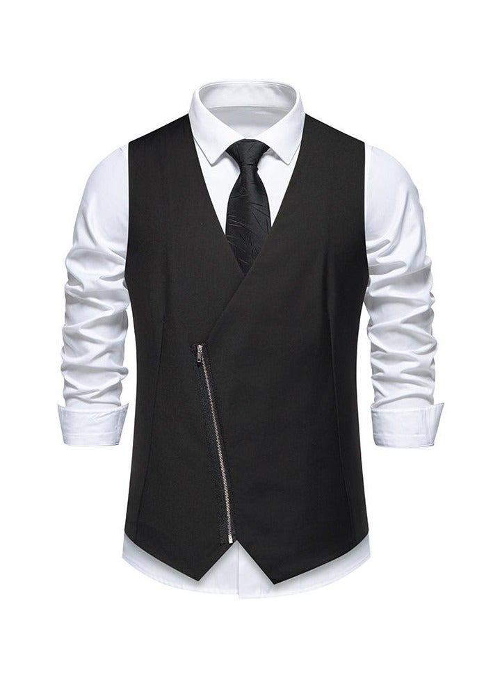 KUYING New Double Breasted Gun Collar Suit Vest  - Image 1