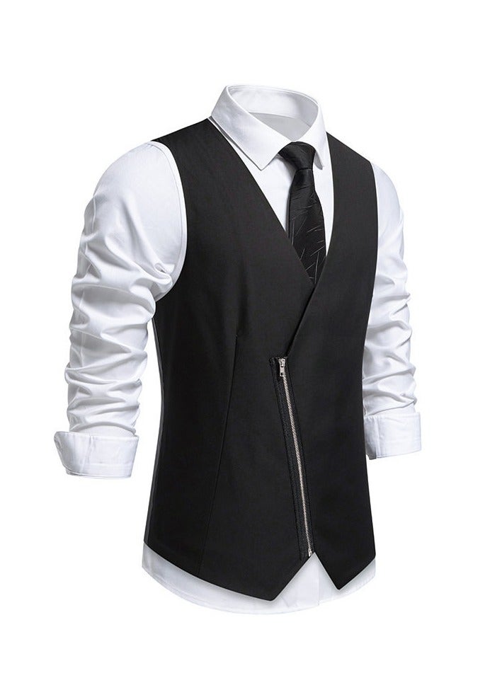 KUYING New Double Breasted Gun Collar Suit Vest  - Image 2