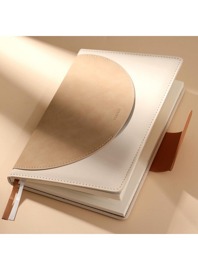 CAGIE Lined Journals for Writing Leather Journal for Women with Buckle Closure 100 GSM, 5.9"x8.5", Brown - Image 2