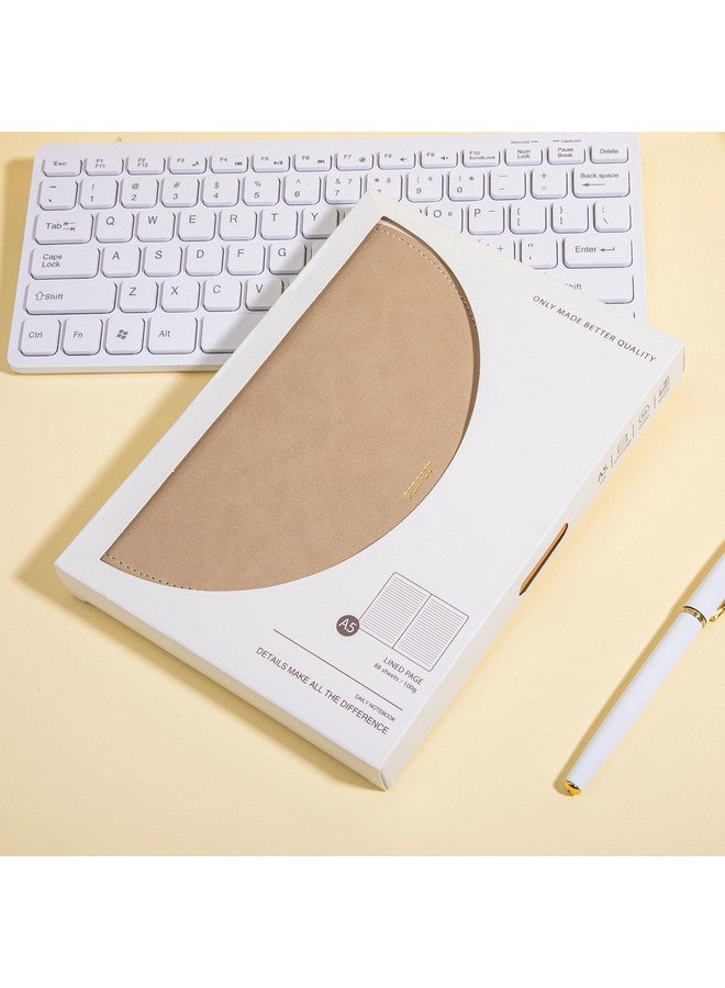 CAGIE Lined Journals for Writing Leather Journal for Women with Buckle Closure 100 GSM, 5.9"x8.5", Brown - Image 5