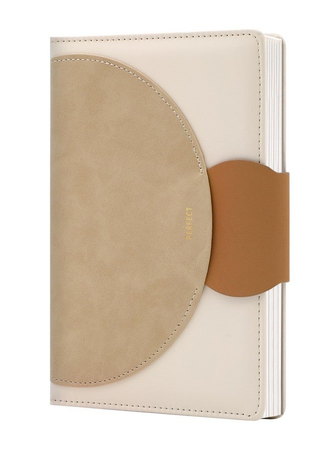 CAGIE Lined Journals for Writing Leather Journal for Women with Buckle Closure 100 GSM, 5.9"x8.5", Brown - Image 1