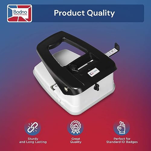 Bodno 3-in-1 ID Badge Slot Punch for ID Cards (Works with All PVC Cards and ID Card Printers) (Black, 3 in One) - Image 4