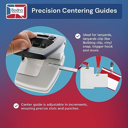Bodno 3-in-1 ID Badge Slot Punch for ID Cards (Works with All PVC Cards and ID Card Printers) (Black, 3 in One) - Image 3