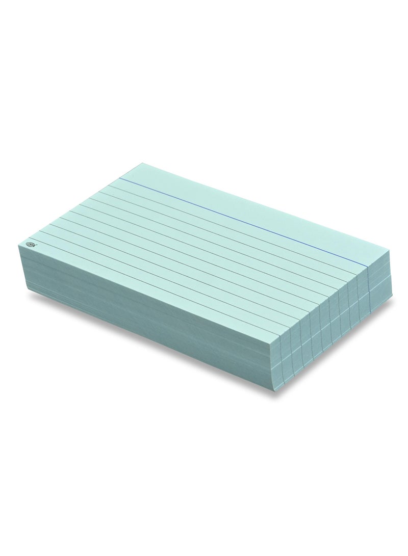 FIS بطاقات تسجيل FIS® المقسمة أو بطاقات الفهرسة، الحجم: 5"x3" بوصات (127x76 مم)، مقسمة من الجانبين، 180 جرام/متر مربع، 100 ورقة لكل عبوة، عبوة من 3 قطع، لون أزرق-FSIC53-180BL-3 - Image 2