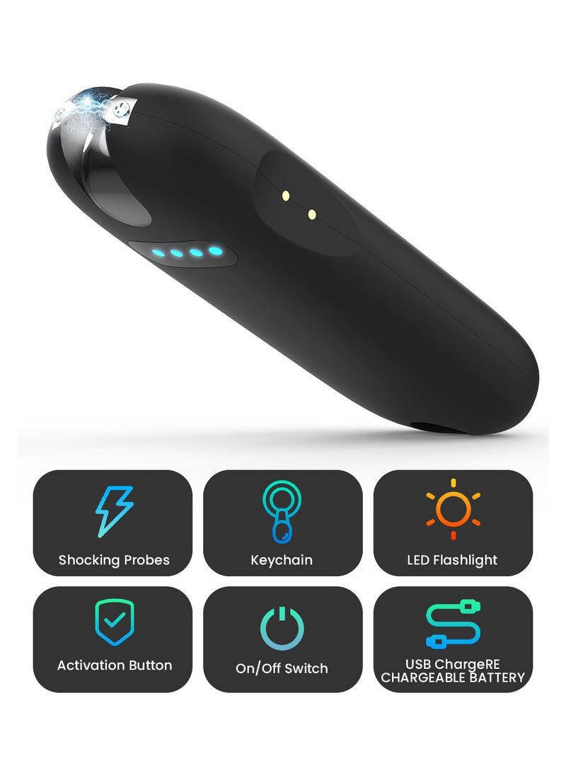 Electric Lighter with Flashlight, 2 in 1 USB Rechargeable Lighter with Mini Torch, Waterproof Windproof Flameless Lighter