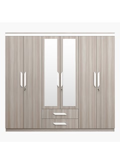 Newport 6-Door Wardrobe with 2 Drawers and Mirrors 55 x 210 x 240 cm - pzsku/Z6CEB80F552264DA51937Z/45/_/1703407147/55a3c5b6-fc52-4bbc-af8c-a8329d0bd22d