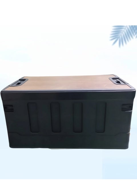 Outdoor Camping Folding Storage Box 60L, Collapsible Storage Box Black, Crates Plastic Storage Box Container Stackable Folding Utility Crates, Cooler Box, Storage Case