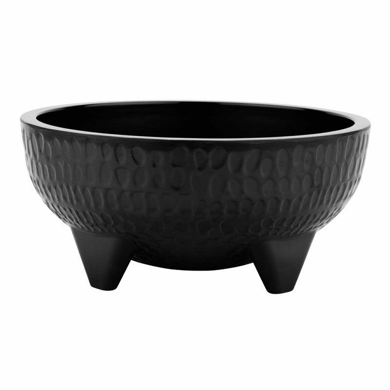 Get G.E.T. MOJ-801-BK-EC 4 oz. 4"" Black Break Resistant Round Molcajete Bowl (Pack of 12) - Image 3