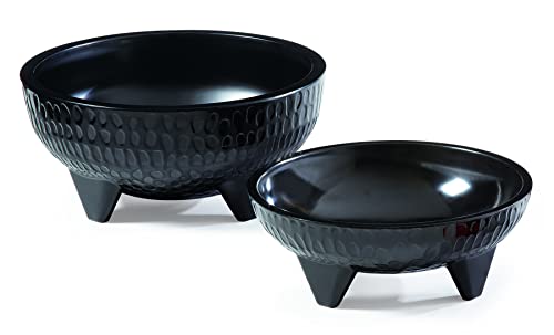 Get G.E.T. MOJ-801-BK-EC 4 oz. 4"" Black Break Resistant Round Molcajete Bowl (Pack of 12) - Image 4