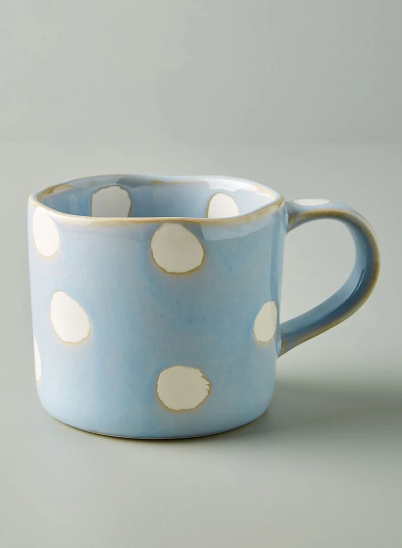 Anthropologie Home Peeping Cat Print Mug