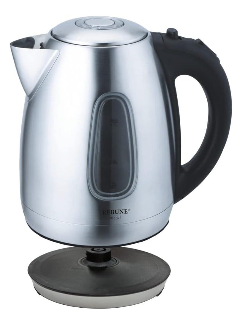 REBENUO Electric Kettle Stainless Steel Fast, 1.7 Litre, 2200W Silver - Image 2