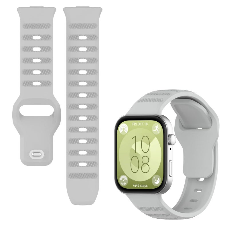 UOEPOWA Sport Silicone Strap with Dot Pattern Compatible with Huawei Watch Fit 3/4/Pro – Soft Comfortable Replacement Band - Image 1
