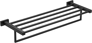 BESy 22.2-Inch SUS 304 Stainless Steel Towel Racks Holder for Bathroom, Bathroom Shelf with Towel Bar , Multifunction - Image 1