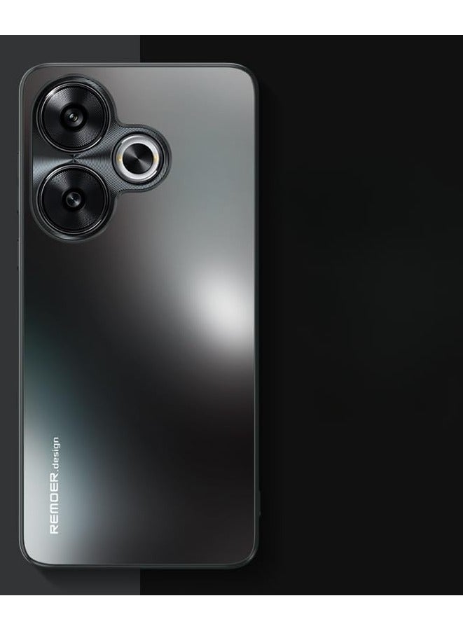 general Case Compatible with Xiaomi Poco F6 5G, Matte Acrylic Back Cover Metal Camera Protection Anti-Fingerprint Hard PC Shockproof Cover for Poco F6/Redmi Turbo3 - Image 1